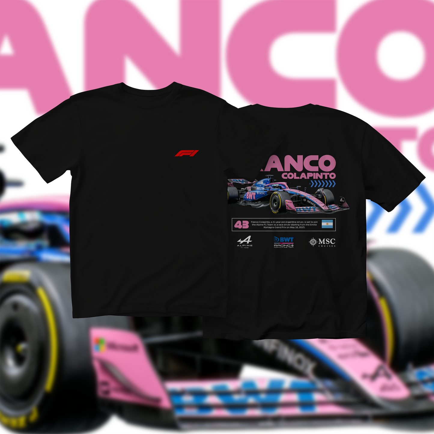 F1 Colapinto majica